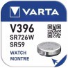 2 Piles Varta V396 SR59 SR726W pour Montre Oxyde d'Argent 1,55V