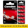 50 Piles AG3 LR41 LR736 192 392 G3 SR41W Camelion Alcaline 1,5V