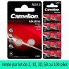 50 Piles AG13 LR44 LR1154 186 303 357 G13 A76 Camelion Alcaline 1,5V