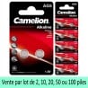 100 Piles AG5 LR48 LR754 193 309 393 SR754W Camelion Alcaline 1,5V