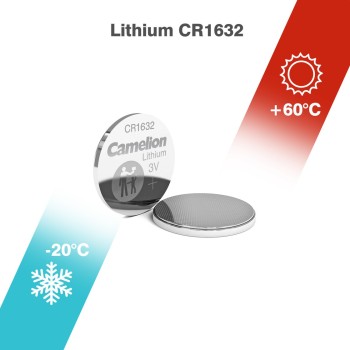 Pile bouton CR1632 DL1632 Camelion Lithium 3V