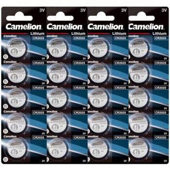 20 Piles bouton CR2025 DL2025 Camelion Lithium 3V