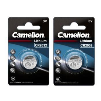 2 Piles bouton CR2032 DL2032 Camelion Lithium 3V
