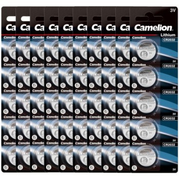 50 Piles bouton CR2032 DL2032 Camelion Lithium 3V