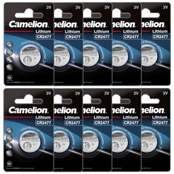 10 Piles bouton CR2477 DL2477 Camelion Lithium 3V