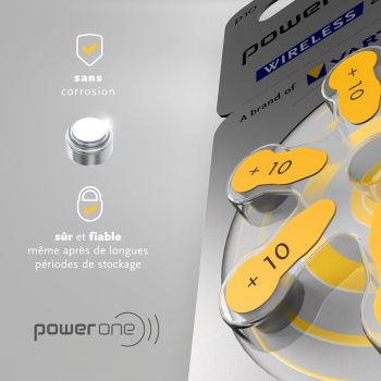 6 Piles Auditives P10 Jaune Varta PR70 DA10 AC10 10AE 10Zas R460+ ZA10