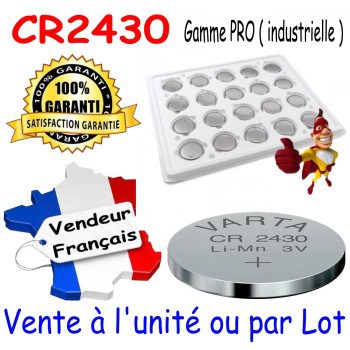 10 Piles bouton CR2430 DL2430 Varta Pro Bulk Lithium 3V