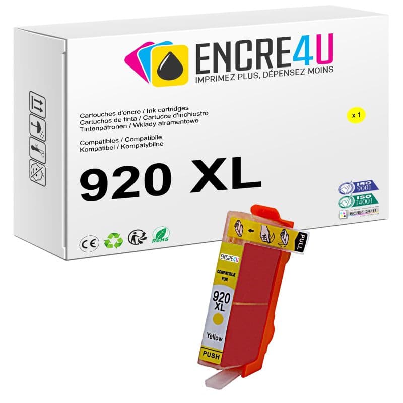 CARTOUCHE COMPATIBLE HP 920 XL Y ( 920XL JAUNE )