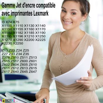 Lot de 2 cartouches d'encre compatibles Lexmark 16 XL 16XL Noir