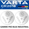 2 Piles bouton CR2016 DL2016 Varta Pro Bulk Lithium 3V