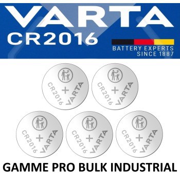 5 Piles bouton CR2016 DL2016 Varta Pro Bulk Lithium 3V