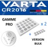 50 Piles bouton CR2016 DL2016 Varta Pro Bulk Lithium 3V