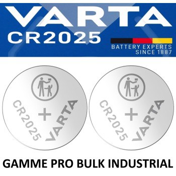 2 Piles bouton CR2025 DL2025 Varta Pro Bulk Lithium 3V