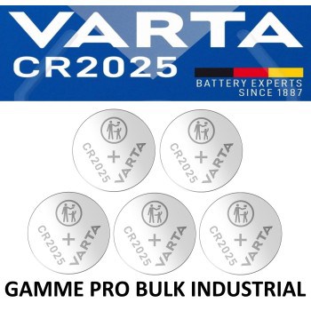 5 Piles bouton CR2025 DL2025 Varta Pro Bulk Lithium 3V