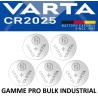 5 Piles bouton CR2025 DL2025 Varta Pro Bulk Lithium 3V