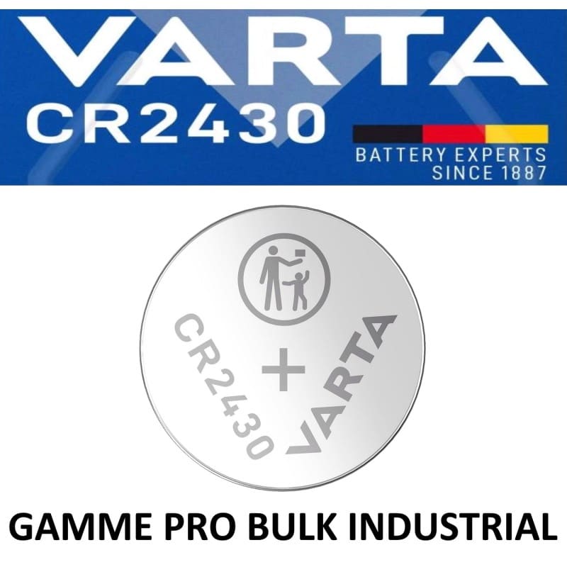 Pile bouton CR2430 DL2430 Varta Pro Bulk Lithium 3V