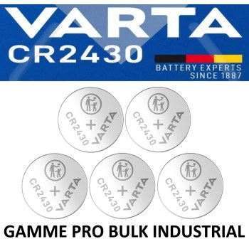 5 Piles bouton CR2430 DL2430 Varta Pro Bulk Lithium 3V