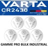 5 Piles bouton CR2430 DL2430 Varta Pro Bulk Lithium 3V