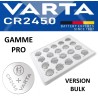 20 Piles bouton CR2450 DL2450 Varta Pro Bulk Lithium 3V