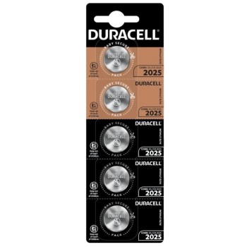 5 Piles bouton CR2025 DL2025 Duracell Lithium 3V
