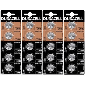 20 Piles bouton CR2025 DL2025 Duracell Lithium 3V