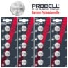 20 Piles bouton CR2025 DL2025 Duracell Procell Intense Lithium 3V