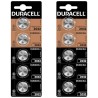 10 Piles bouton CR2032 DL2032 Duracell Lithium 3V