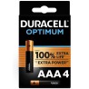 4 Piles LR03 AAA FR03 R3 E92 MN2400 Duracell Optimum Alcaline 1,5V