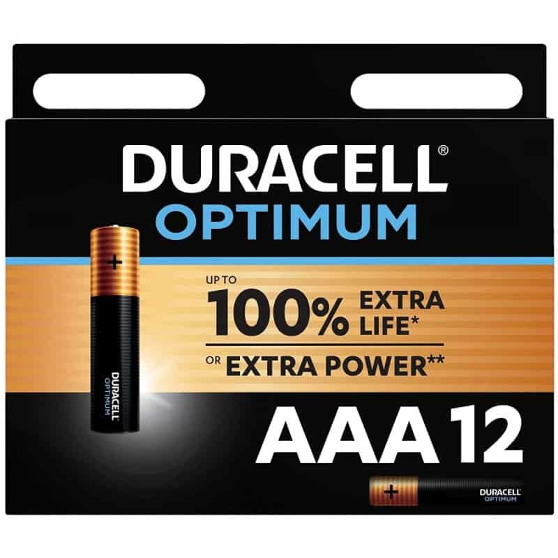 12 Piles LR03 AAA FR03 R3 E92 MN2400 Duracell Optimum Alcaline 1,5V