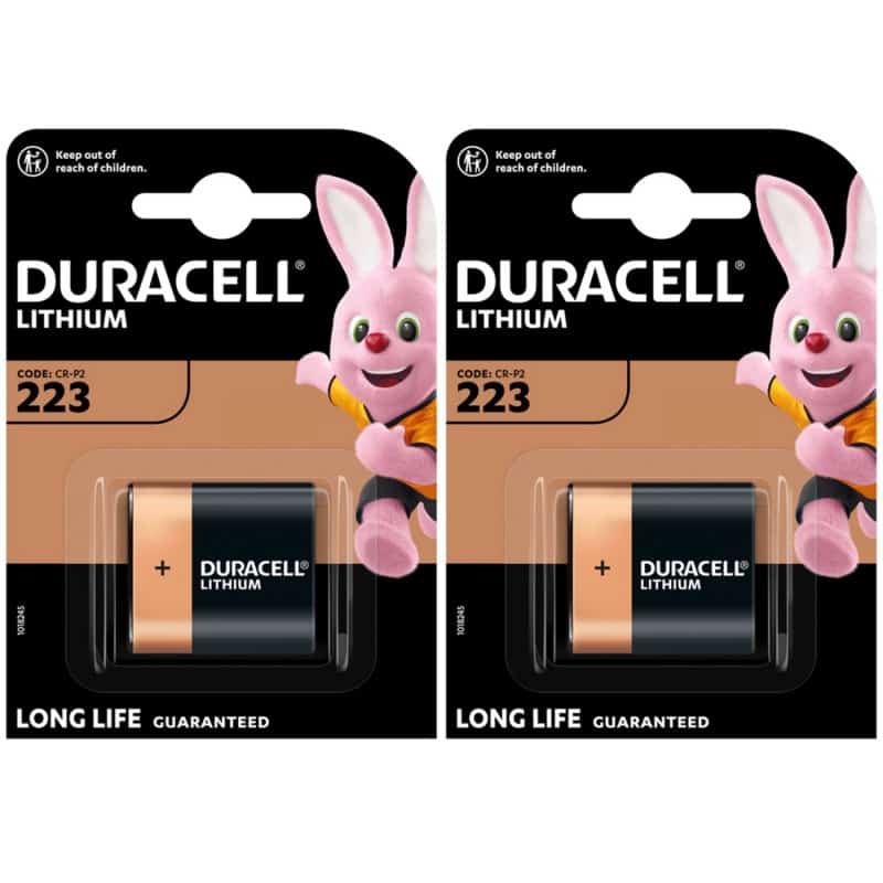 2 Piles CR-P2 223 CRP2 CRP2P DL223 Duracell Lithium 6V 1400 mAh