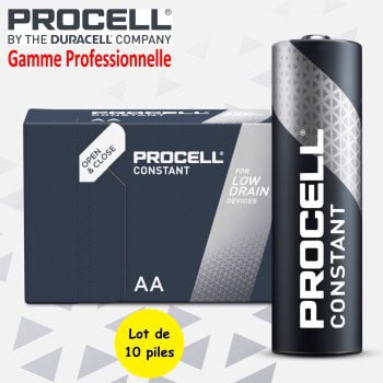 10 Piles LR6 AA MN1500 AM3 Duracell Procell Constant Alcaline 1,5V