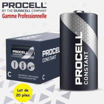 20 Piles LR14 C MN1400 AM2 Duracell Procell Constant Alcaline 1,5V