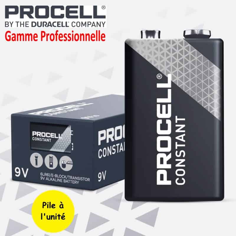 Pile 6LR61 9V MN1604 R9 LR22 Duracell Procell Constant Alcaline 9V