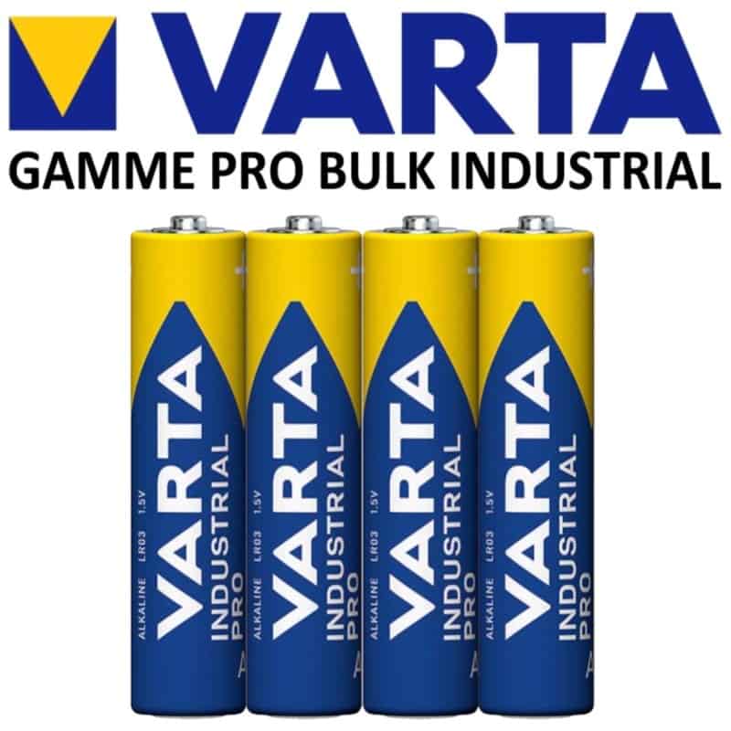 4 Piles LR03 AAA MN2400 E92 LR3 AM4 Varta Industrial Alcaline 1,5V