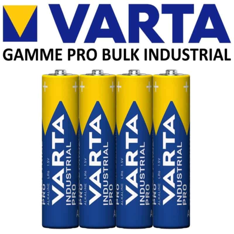 4 Piles LR6 AA MN1500 E91 LR06 AM3 Varta Industrial Alcaline 1,5V