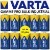 10 Piles LR20 D MN1300 E95 R20 AM1 Varta Industrial Alcaline 1,5V