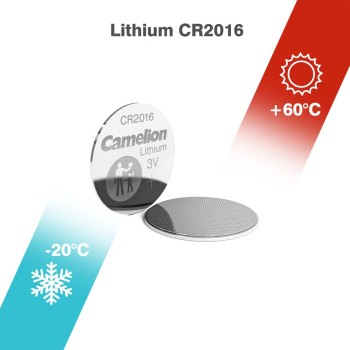 20 Piles bouton CR2016 DL2016 Camelion Lithium 3V