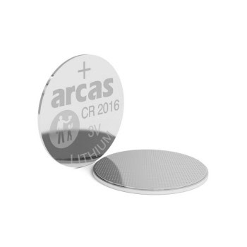 5 Piles bouton CR2016 DL2016 Arcas Lithium 3V