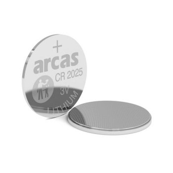 2 Piles bouton CR2025 DL2025 Arcas Lithium 3V