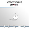 5 Piles bouton CR2032 DL2032 Arcas Lithium 3V
