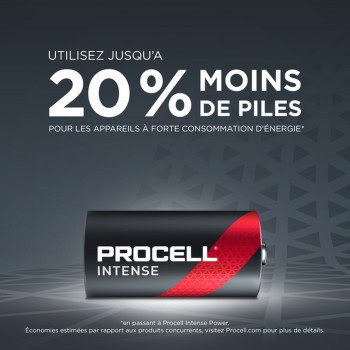 2 Piles LR14 C MN1400 AM2 Duracell Procell Intense Alcaline 1,5V