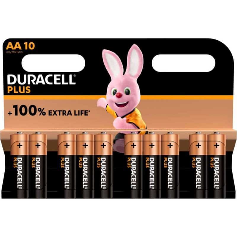 10 Piles LR6 AA FR6 R6 E91 MN1500 AM3 Duracell Plus Alcaline 1,5V