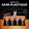 4 Piles LR20 D MN1300 R20 AM1 Duracell Plus Alcaline 1,5V