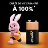 5 Piles 6LR61 9V MN1604 R9 LR22 6AM6 Duracell Plus Alcaline 9V