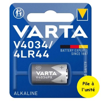 Pile V4034 4LR44 28L V78PX PX28A A544 K28A Varta Alcaline 6V 170 mAh