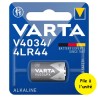 Pile V4034 4LR44 28L V78PX PX28A A544 K28A Varta Alcaline 6V 170 mAh