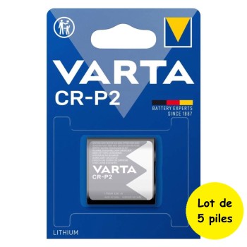 5 Piles CR-P2 223 CRP2 DL223A EL223AP 5024LC Varta Lithium 6V 1450 mAh