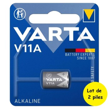 2 Piles V11A LR11A A11 GP11A K11A L1016 MN11 V11GA Varta Alcaline 6V 38 mAh