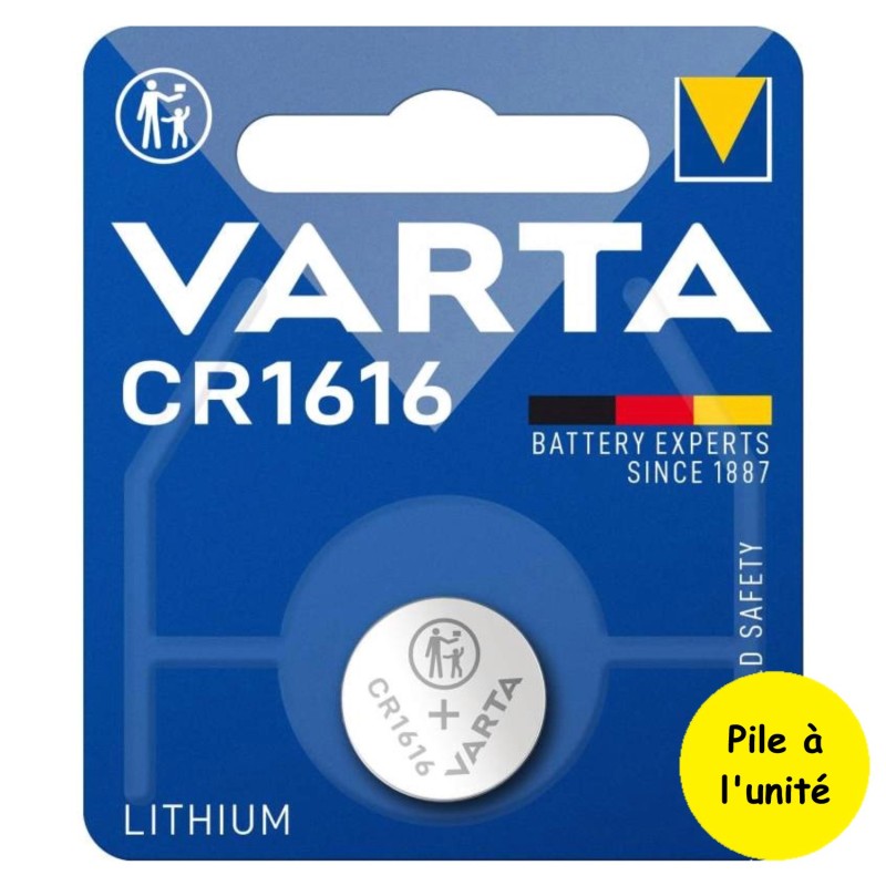 Pile bouton CR1616 DL1616 BR1616 ECR1616 Varta Lithium 3V 55 mAh