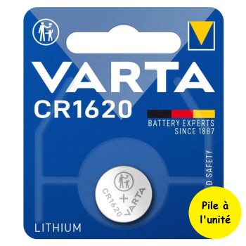 Pile bouton CR1620 DL1620 BR1620 ECR1620 Varta Lithium 3V 70 mAh